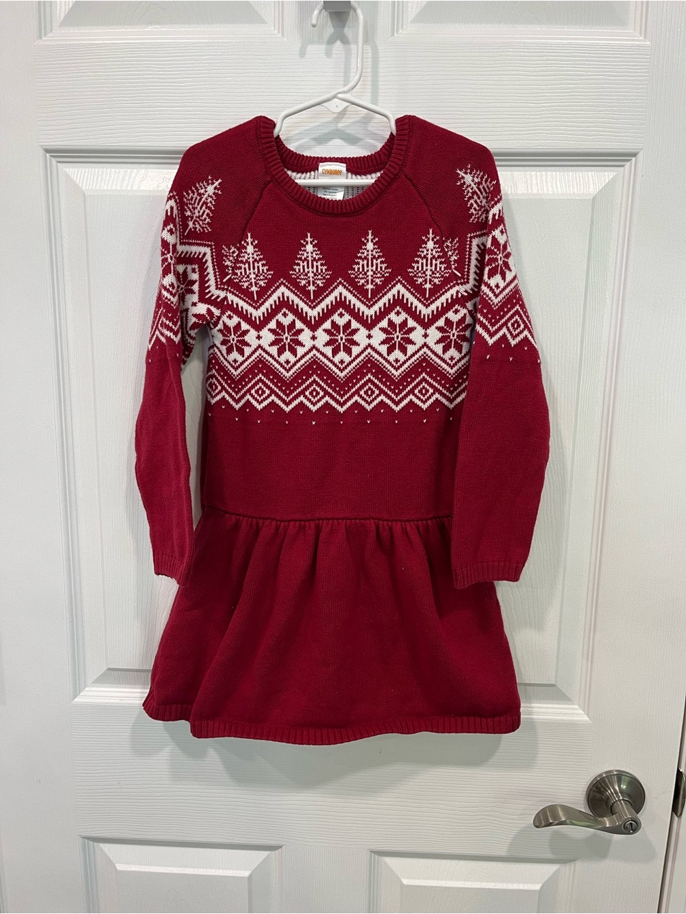 Gymboree Red and White Fair Isle Knit sweater Dress
